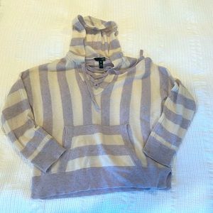 Aqua 100% Cashmere Hoodie Sweater